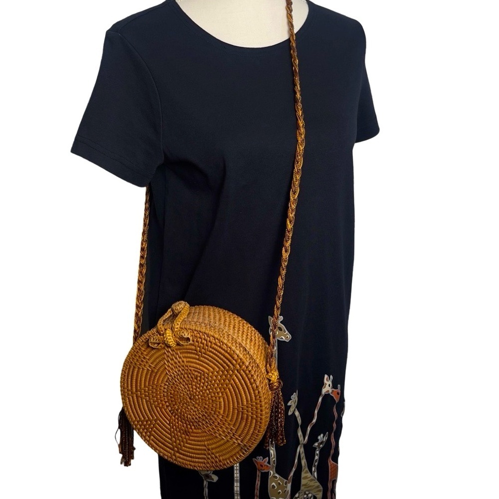Rattan Circular Bohemian Style Handwoven Crossbody Bag